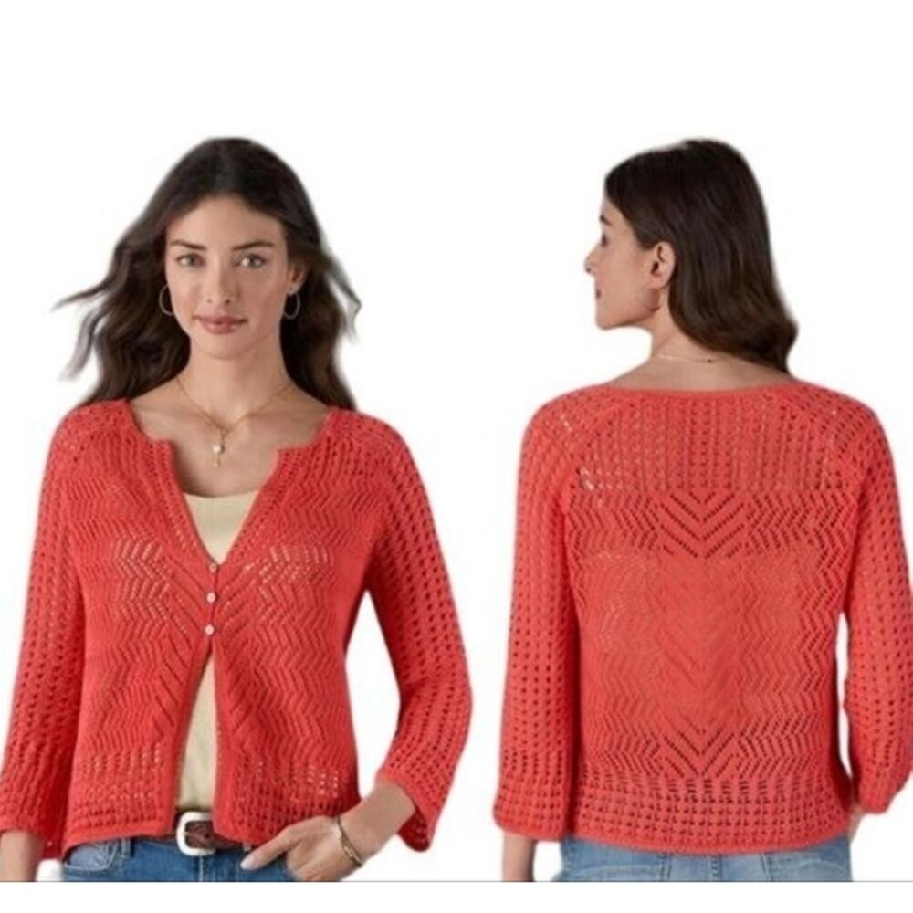 Sundance Rhodes Crochet Knit Cardigan PS Petite S Boho Cottagecore NWT Poetcore